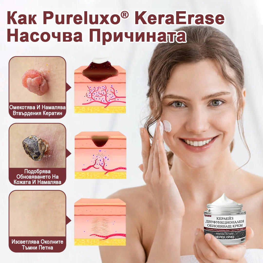 🏆Pureluxo® KeraErase Двукомпонентен обновяващ крем с двойно действие🏆🍀🍀